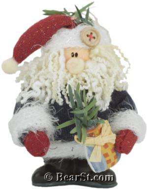Gund Country Kringles Santa Ornament, blue