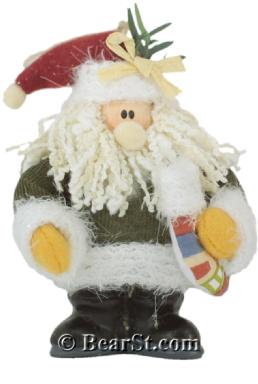 Gund Country Kringles Santa Ornament, green