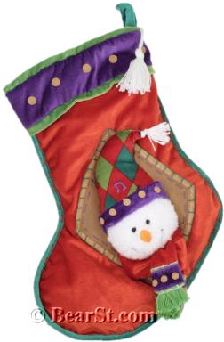 Gund Scandinavian Snowman Stocking